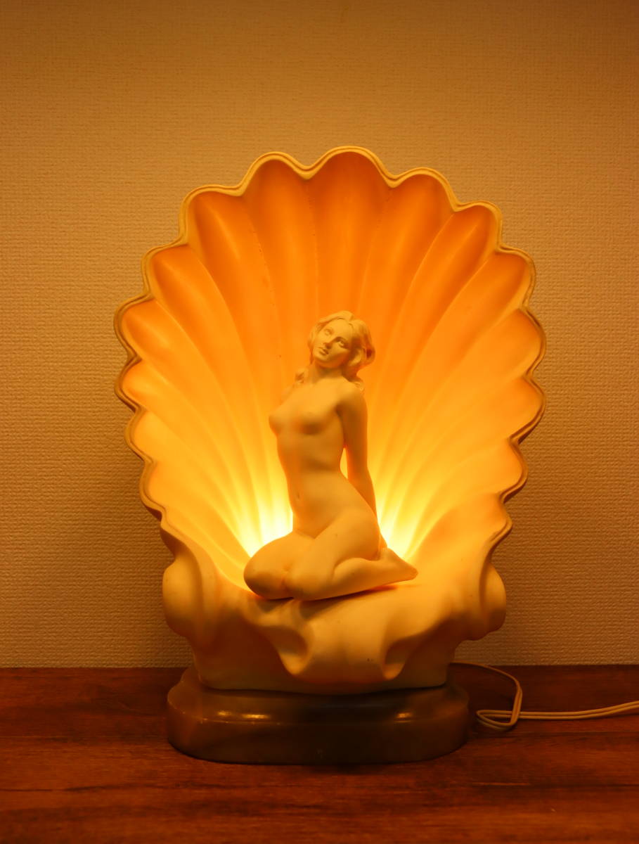 【真作】StoneLite Prof BESSI アラバスタ裸婦像 BESSI社 ITAKY/イタリア ネオバロック彫刻 ランプ/ライト アンティーク/インテリア J805ジ
