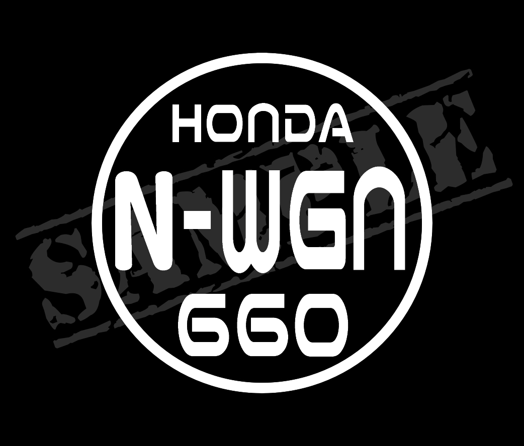 ★☆『HONDA N-WGN 660』 丸枠 パロディステッカー　8cm×8cm☆★_画像1