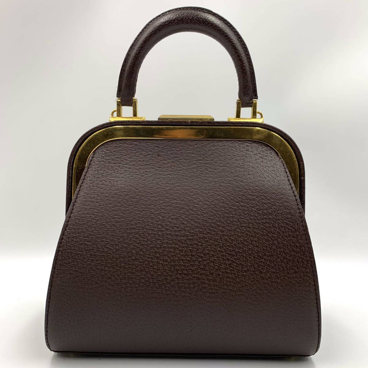 【極美品 タグ付 希少ミニサイズ】Christian DIOR ディオール 2way ハンドバッグ ショルダー がま口 がまぐち ゴールド金具 レザー 廃盤 革_画像2