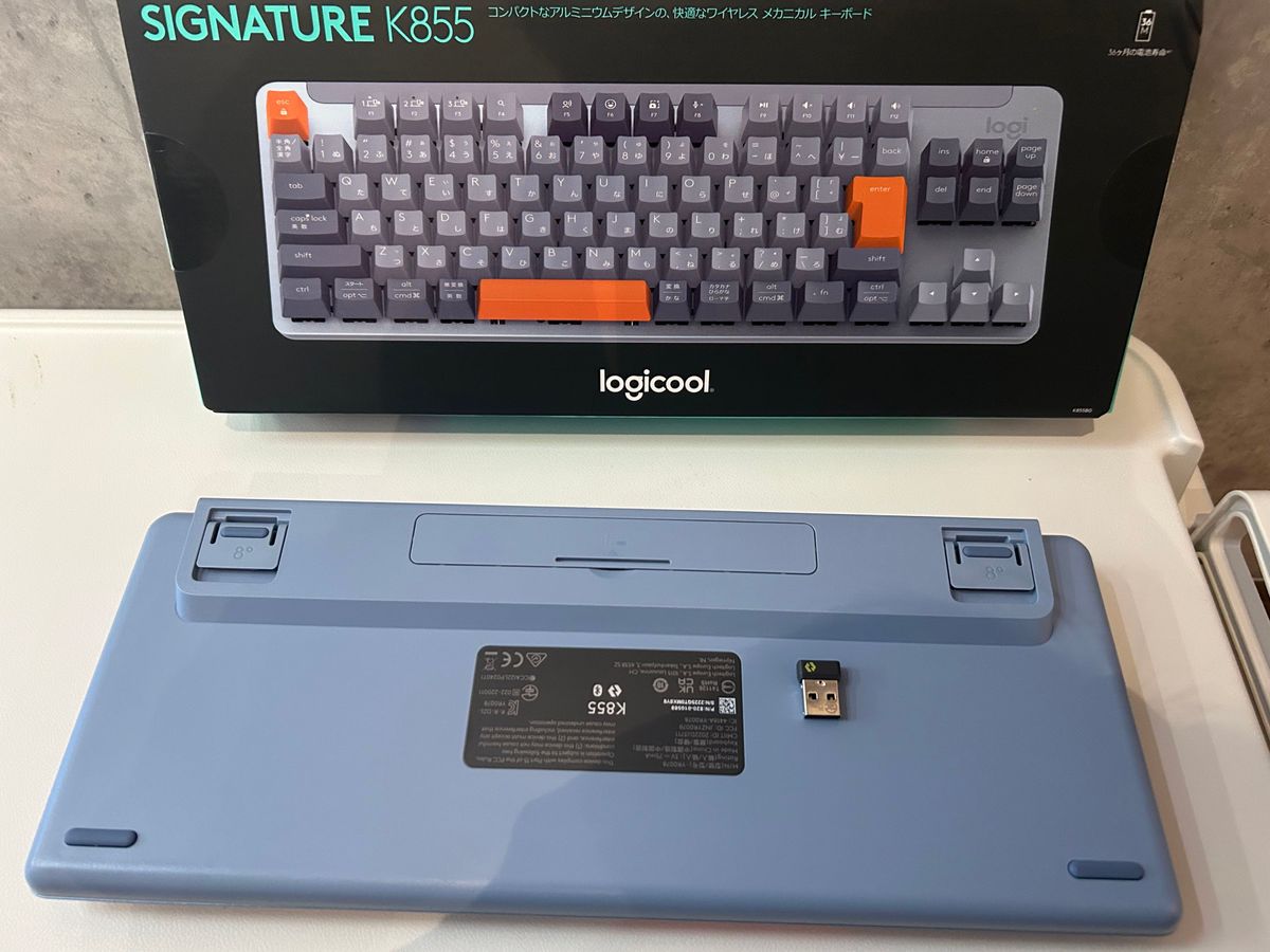 Logicool メカニカルキーボード　赤軸　リニア　SIGNATURE K855 ブルーグレー