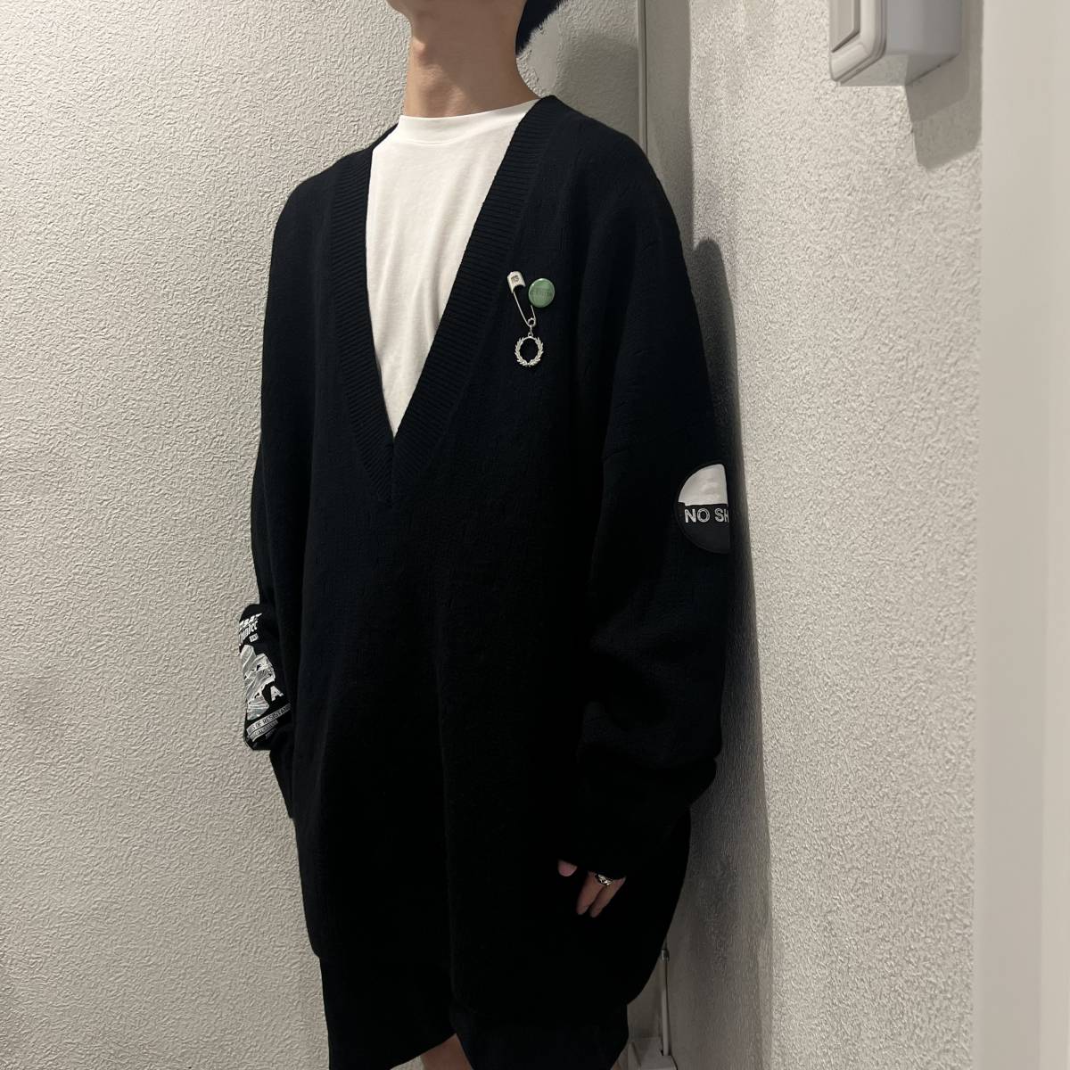 格安 Raf Simons SIZEM【表参道t】 オーバーサイズ Vネックニット