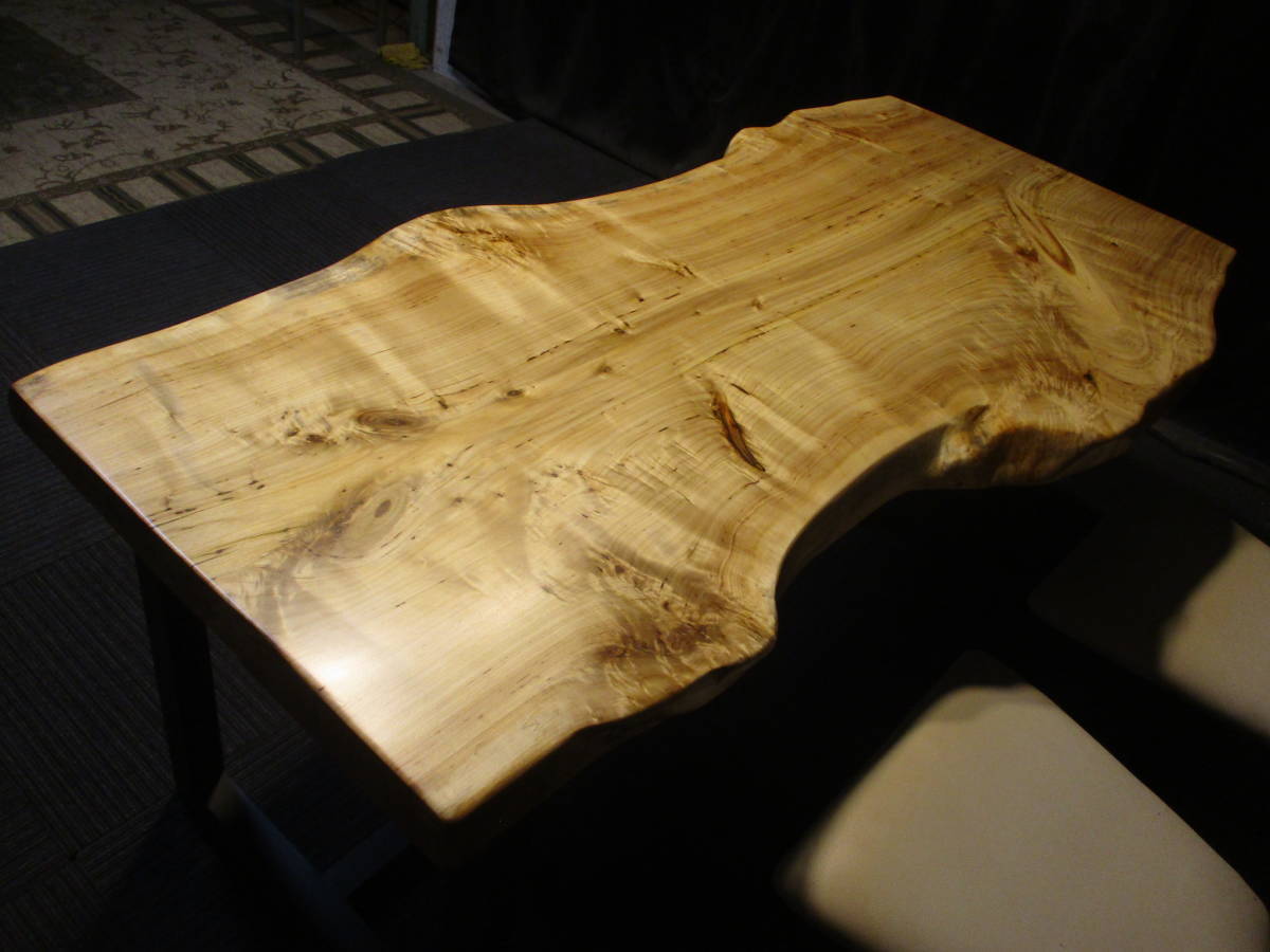 ■948　ポプラ　一枚板　天板　ダイニング　座卓　ローテーブル　テーブル　一枚板テーブル_画像9