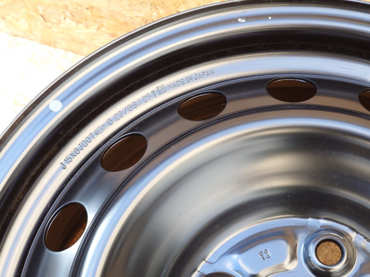 新車外し】トヨタ ヤリス 純正スチールホイール 15×6J+45 2本 新車外し】トヨタ ヤリス 純正スチールホイール 15×6J+45 2本