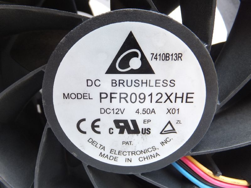 DELTA PFR0912XHE DC12V 3.70A 92mm角x38mm厚 強力DCファン ３個セット_画像5