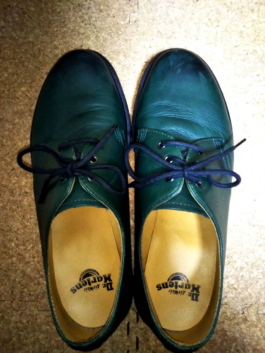 【Dr.MARTENS】ドクターマーチン 1461 PW 3ホールシューズ UK8 (27cm ) プレーンウェルト グリーン グラデーション【良品】_画像5