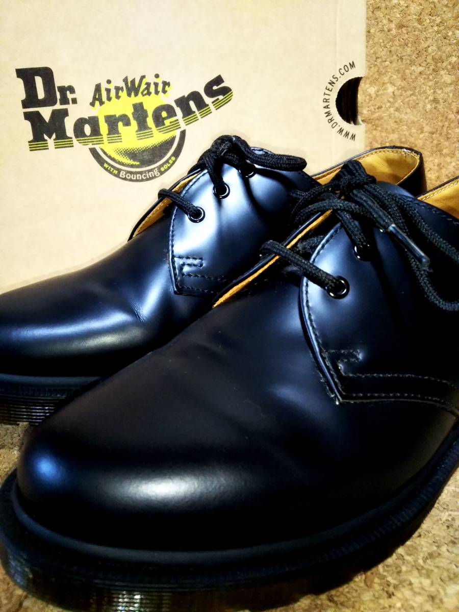 【Dr.MARTENS】ドクターマーチン 1461 PW 3ホールシューズ UK6(25cm)スムースレザー プレーンウェルト ブラック 国内正規品【箱付き美品】