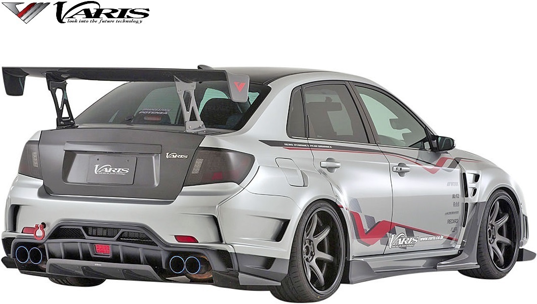 【M's】SUBARU IMPREZA WRX STI GVB/GVF (2007y-2014y) VARIS フロントフェンダー + Ver2 F/B EXカバー 4pcs FRP バリス VASU-187_画像5