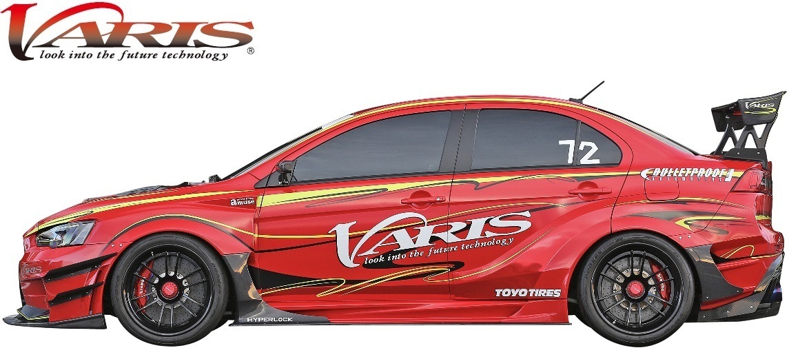 【M's】MITSUBISHI ランエボX CZ4A (2007y-2015y) VARIS Ver.2 ワイドボディキット 5点 FRP製 バリス エアロ EVO10 エボ10 VAMI230_画像2