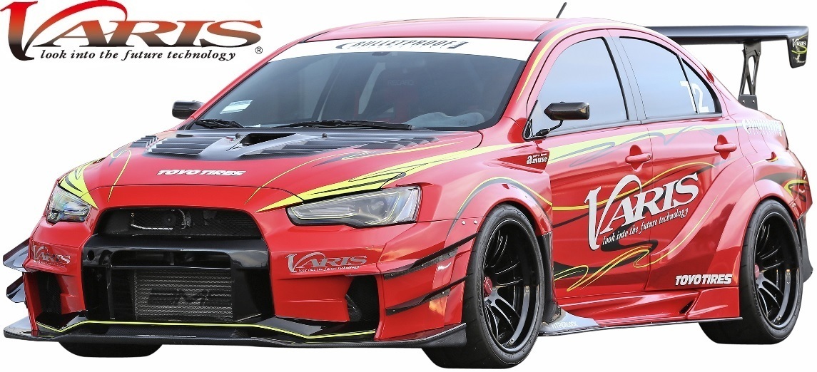 【M's】三菱 ランエボX CZ4A (2007y-2015y) VARIS リアディフューザー HARF CARBON バリス エアロ EVO EVO10 エボ エボ10 VAMI-206_画像5