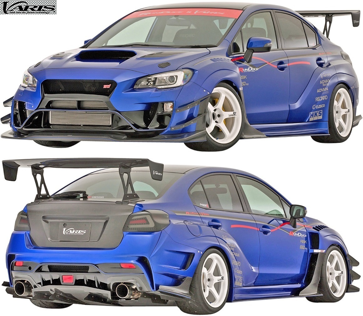 【M's】スバル WRX STI/S4 (VAB) VARIS ワイドボディキット 5点 (F+FF+S+RF+RB) FRP バリス エアロ フルエアロ フルキット VASU213F_画像1