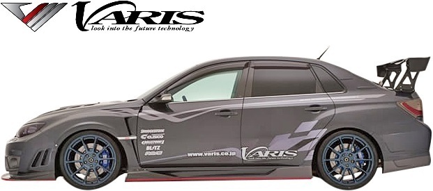 【M's】SUBARU インプレッサ WRX STI GVB (2007y-2014y) VARIS Ultimate サイドスカート Ver.2 バリス FRP 未塗装 エアロ VASU-156_画像1