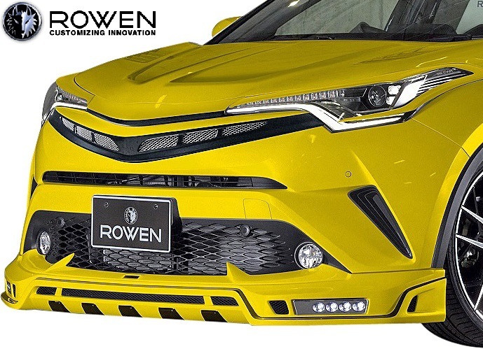 【M’s】TOYOTA C-HR RR 前期 (2016.12-2019.09) ROWEN フロントスポイラー (LED付) FRP製 未塗装 ロウェン ローエン エアロ 1T026A00_画像2