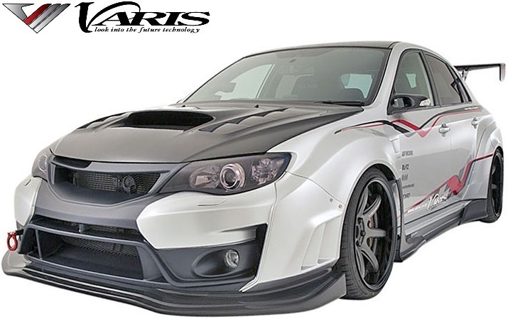 【M's】スバル インプレッサ WRX STI GVB/GVF (2007y-2014y) VARIS フロントバンパー Ver.2 + アンダーリップ FRP バリス VASU-184_画像9