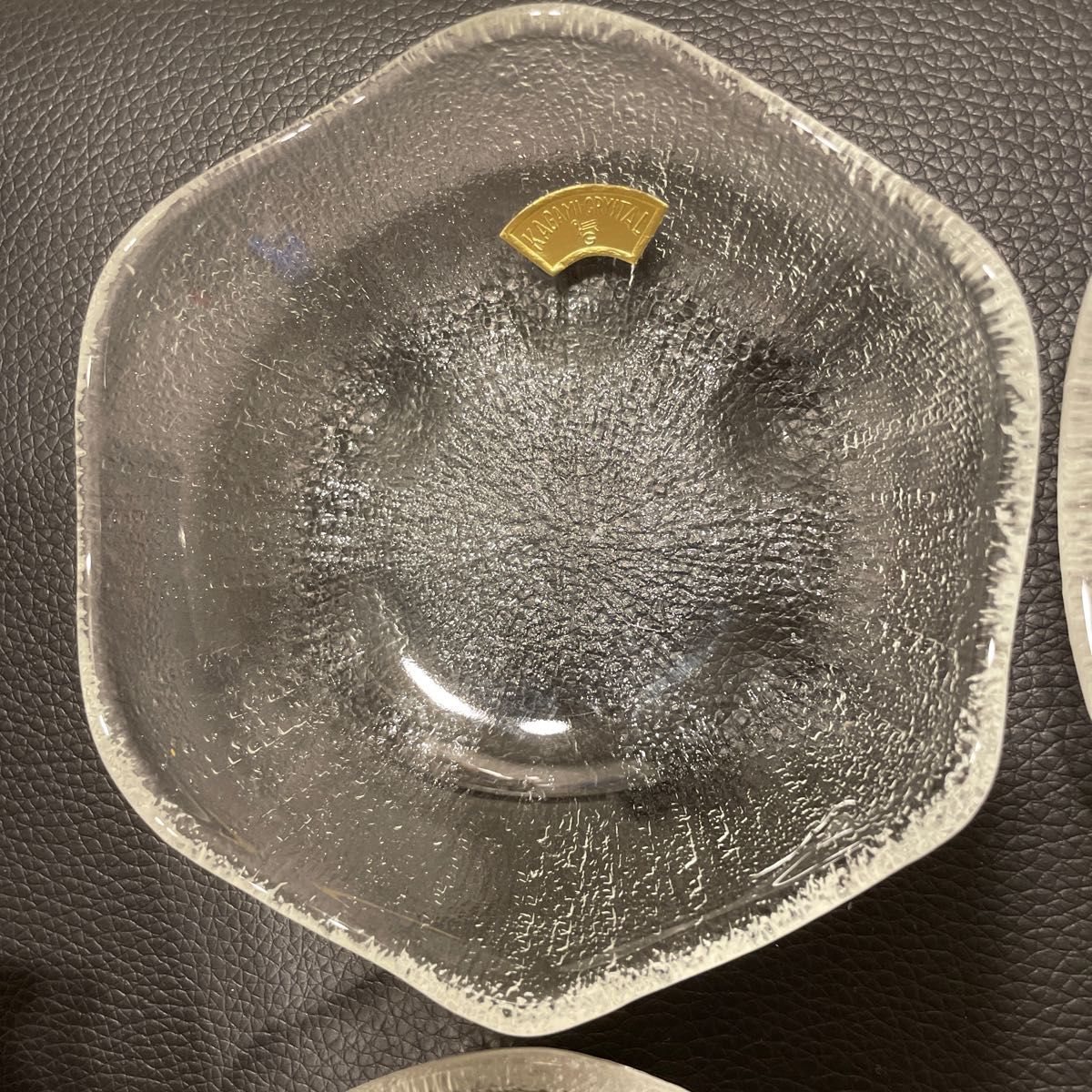 【4枚】カガミクリスタル ガラス小皿 昭和レトロ ビンテージ アンティーク