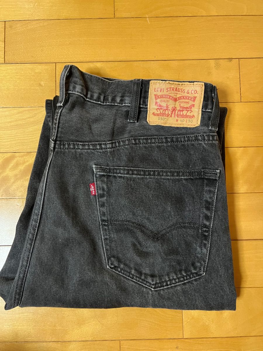 Levi's 550 ブラックデニム W40L30|PayPayフリマ
