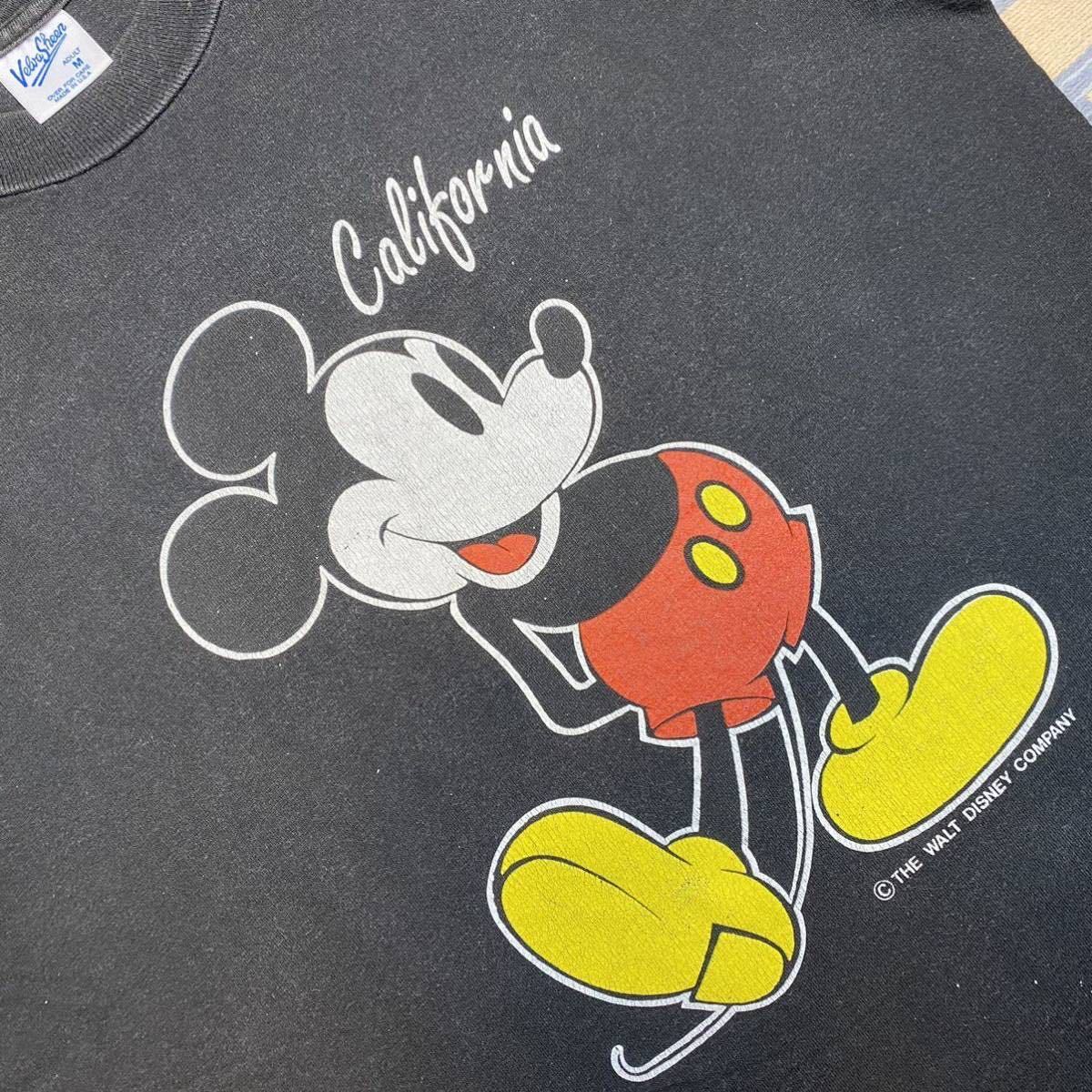 激レア!雰囲気良好!90'sビンテージ MADE IN USA製アメリカ Velva Sheenベルバシーン DISNEYディズニー ミッキーマウス California TシャツM_激レア入手困難90s USA製MICKEY MOUSE Tee