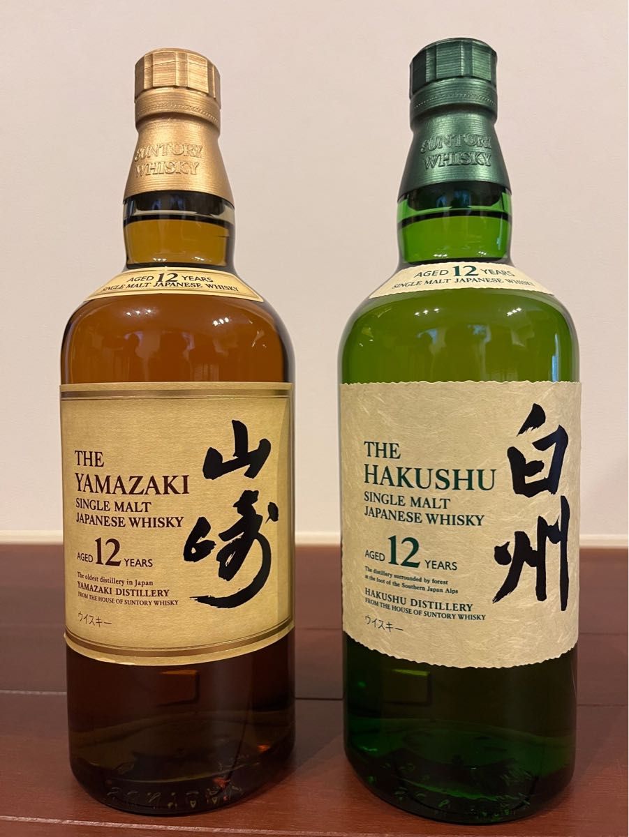 サントリーウイスキー 山崎12年 白州12年 700ml 2本セット｜PayPayフリマ