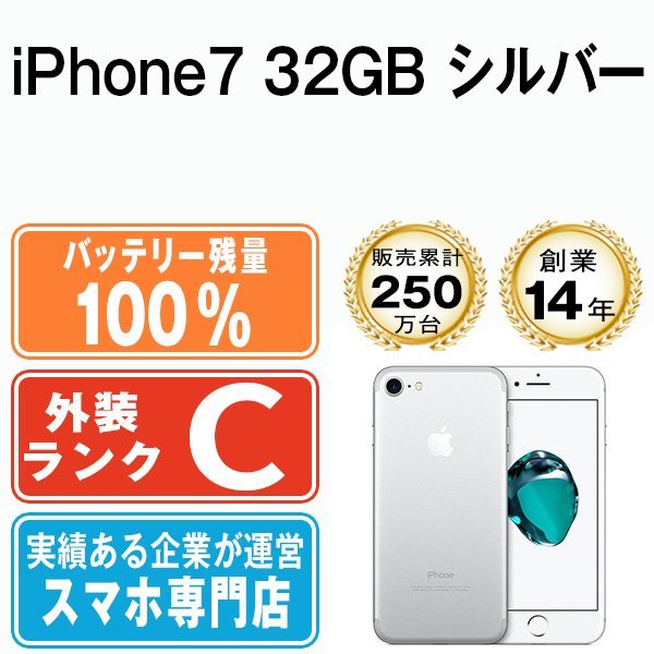 500円引きクーポン】 iPhone7 バッテリー100％ 32GB SIMロック解除済