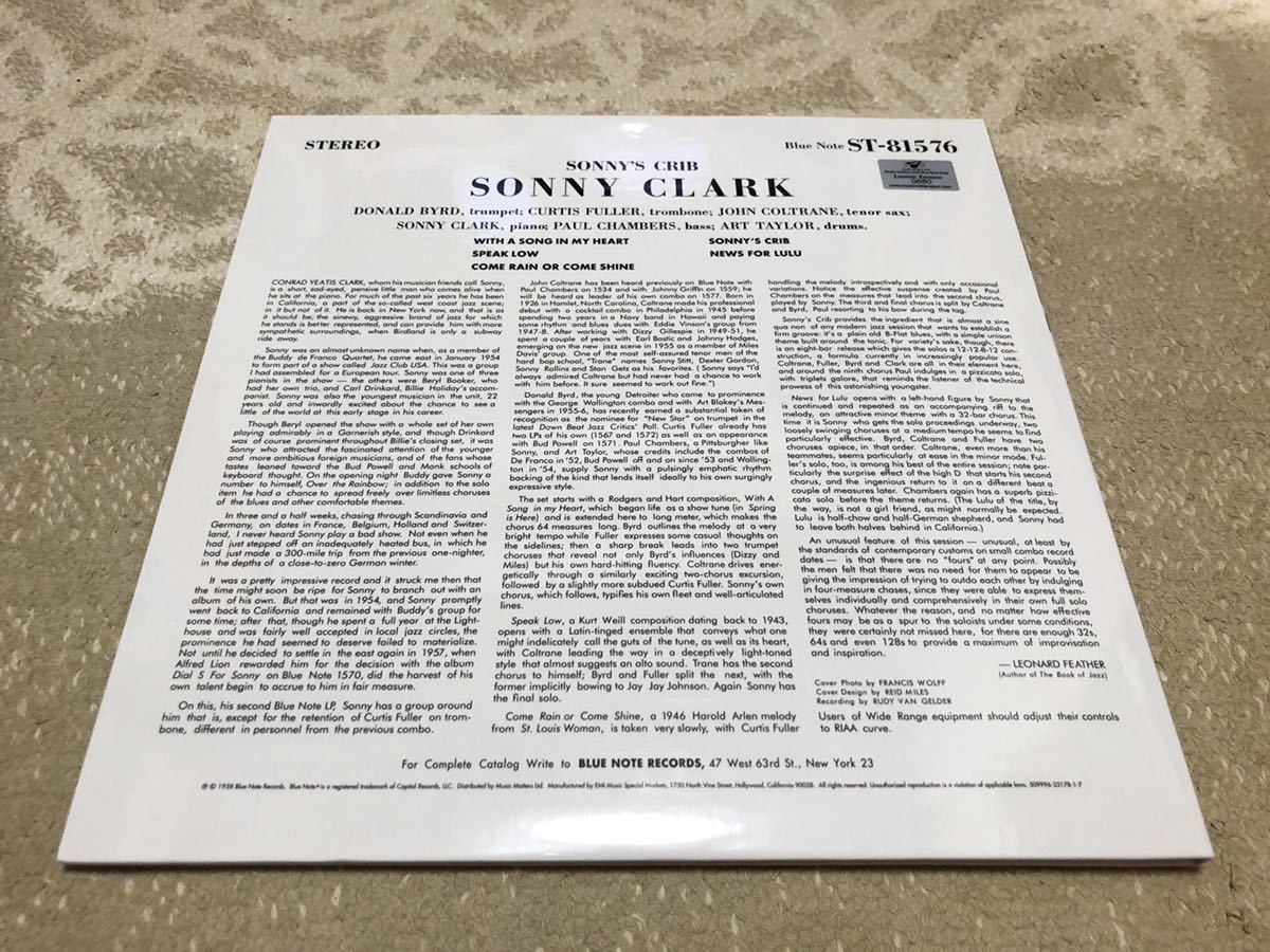 期間限定セール！ Music Matters Sonny Clark Sonny's Crib 45rpm 2LP Blue Note ST-81576 audiophile rare 高音質 ソニー・クラーク 廃盤_画像4