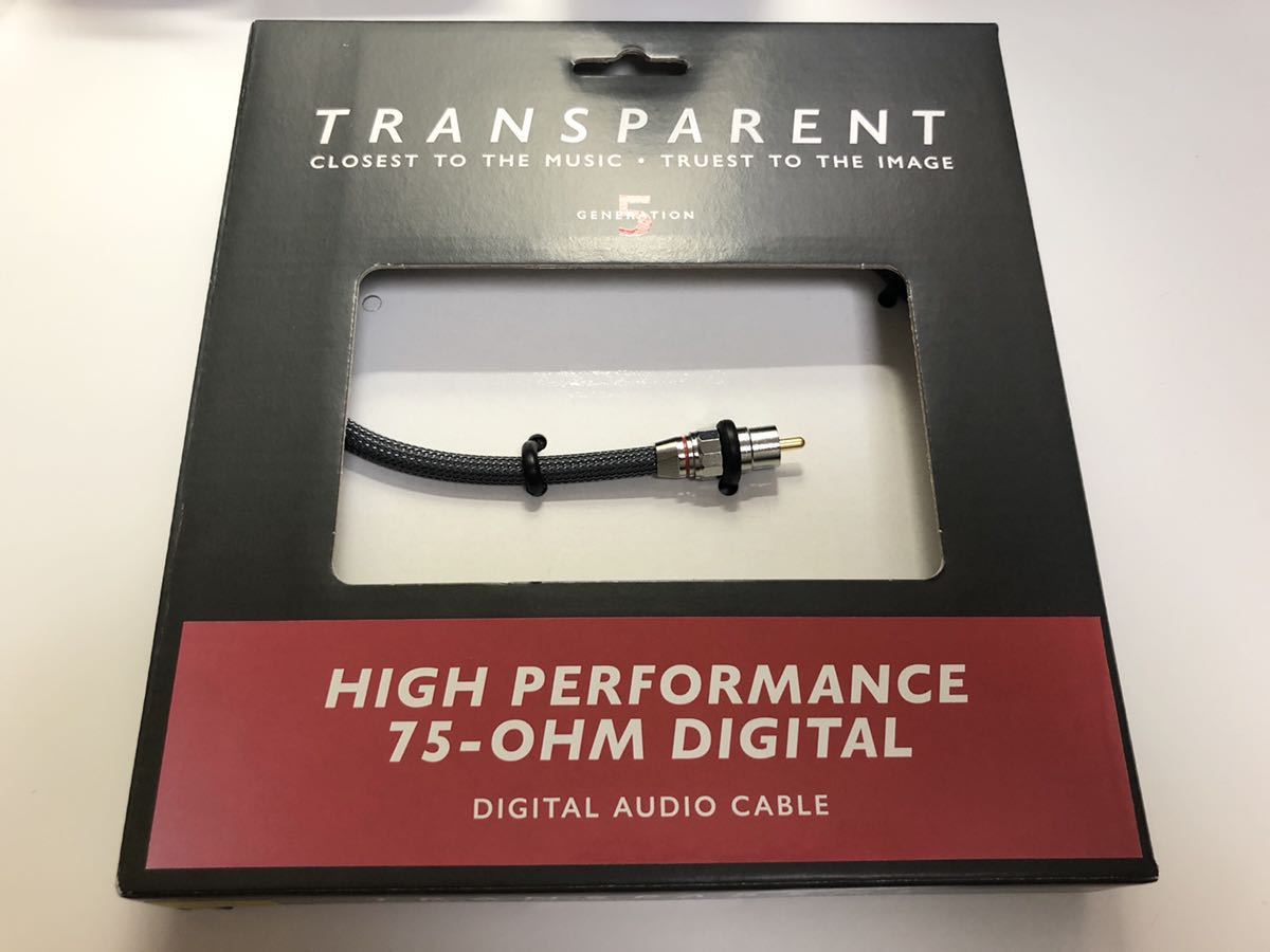 o-tam sale! unopened TRANSPARENT High Performance Digital 75Ω HPDL1 1m digital cable RCA AXISS regular goods trance pair Len to