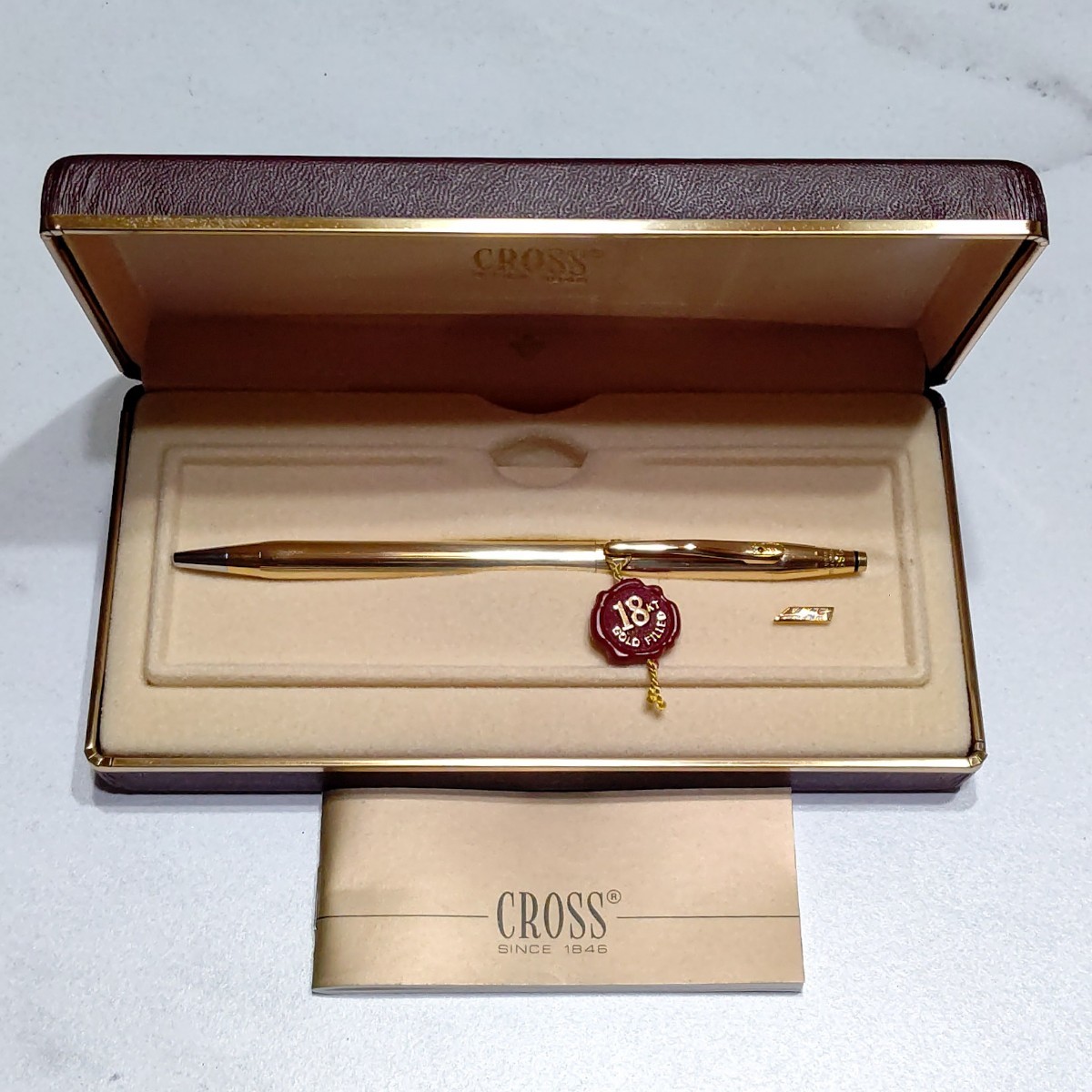 CROSS クロス 18KT 18金張り クラシックセンチュリー USA製 レトロ ボールペン 中古 送料無料 即決