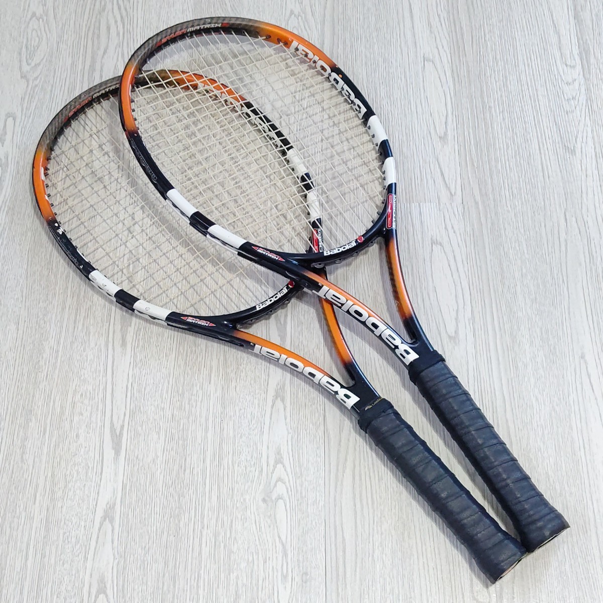 Babolat バボラ PURE STORM TEAM ピュアストームチーム 2本セット G2 硬式テニスラケット 中古 送料無料 即決