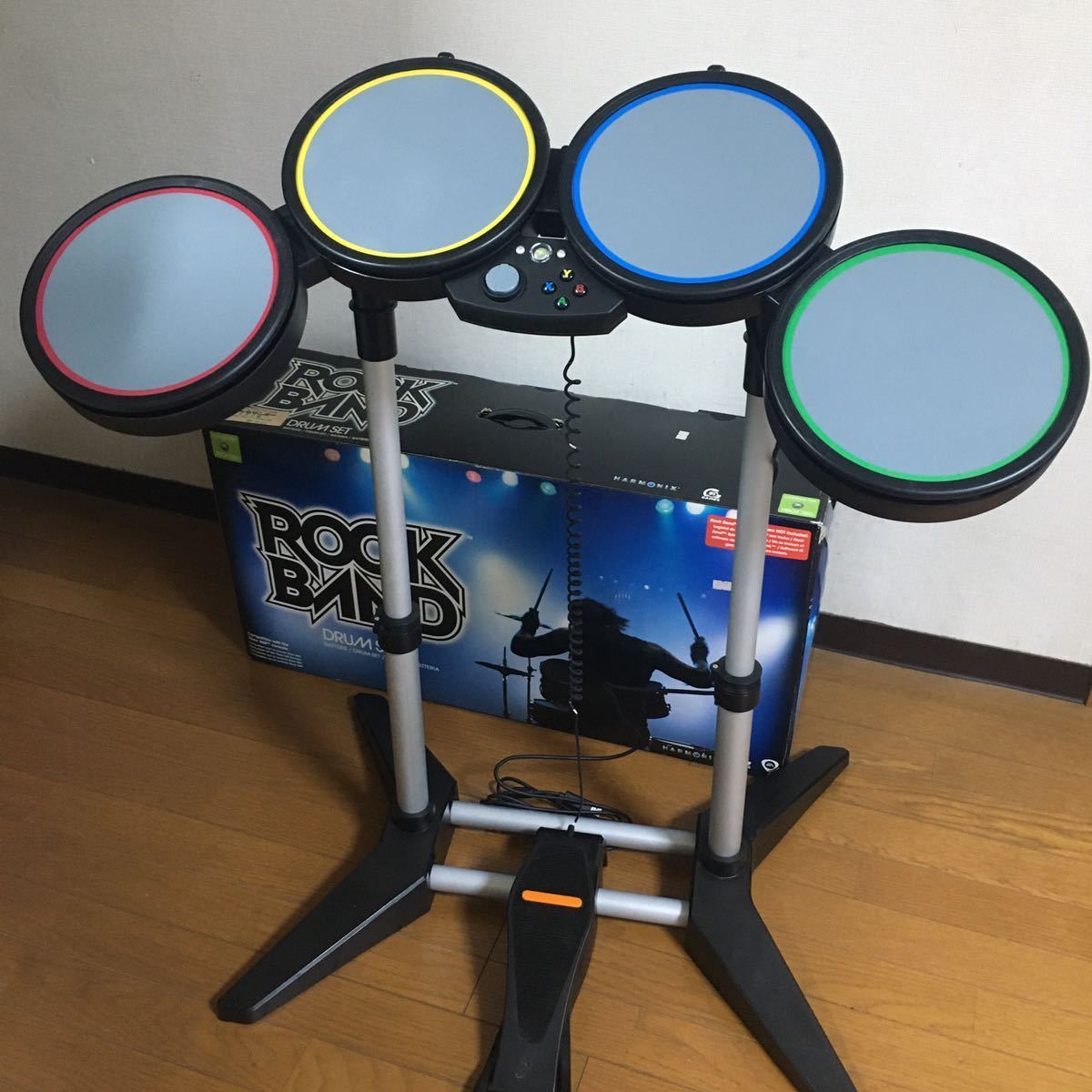 XBOX 360 Rock Band Drum Set ドラム コントローラー 状態良好 動作確認済 ドラムセット ギターヒーロー Guitar Hero 海外版 北米版
