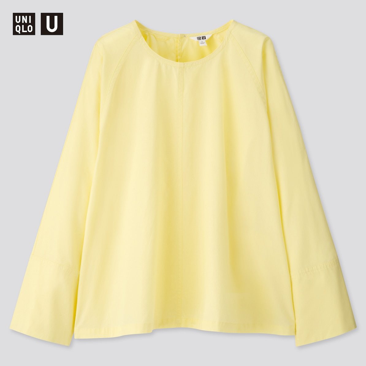 【新品・M・ライトグリーン】ユニクロ×ルメール■Uniqlo U ユニクロユー Tブラウス(長袖)軽やかな素材 リラックス感のあるスタイリング 黒_画像7