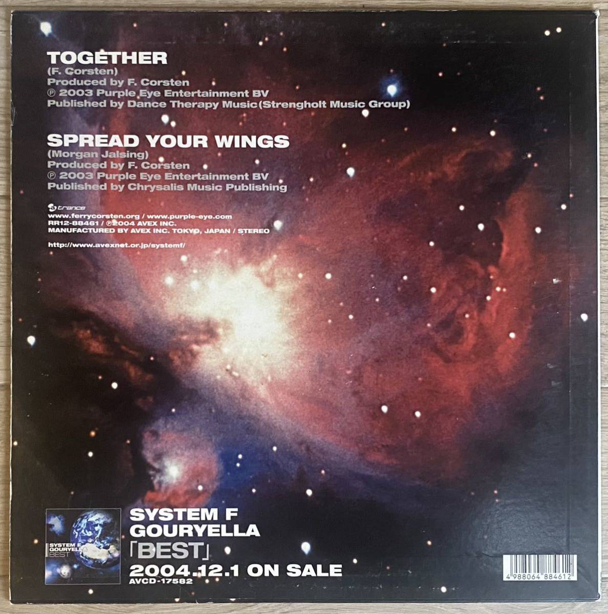 System F - Together / Spread Your Wings / Rhythm Republic - RR12-88461 / Trance / trance 