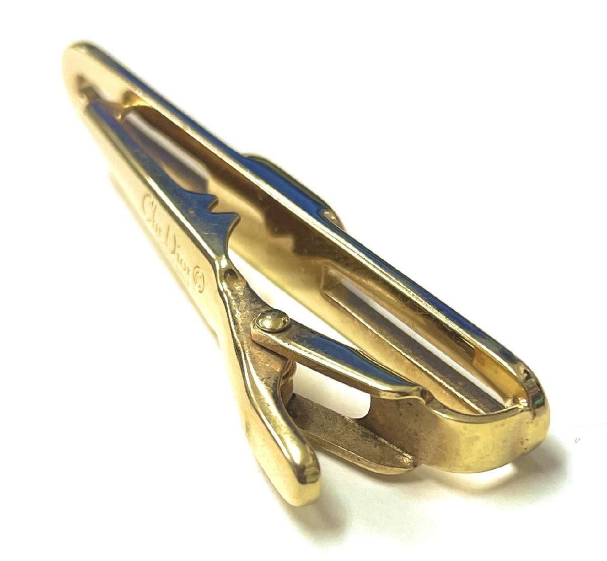  Christian Dior булавка для галстука Thai зажим Gold Thai балка Thai зажим мужской черный DIOR GP [ б/у ]