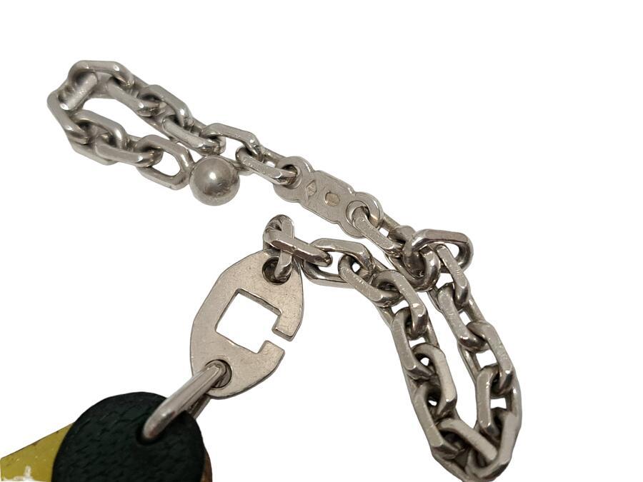  Hermes брелок для ключа цепочка для ключей кольцо для ключей фрукты кожа лимон аксессуары сумка очарование HERMES [ б/у ]