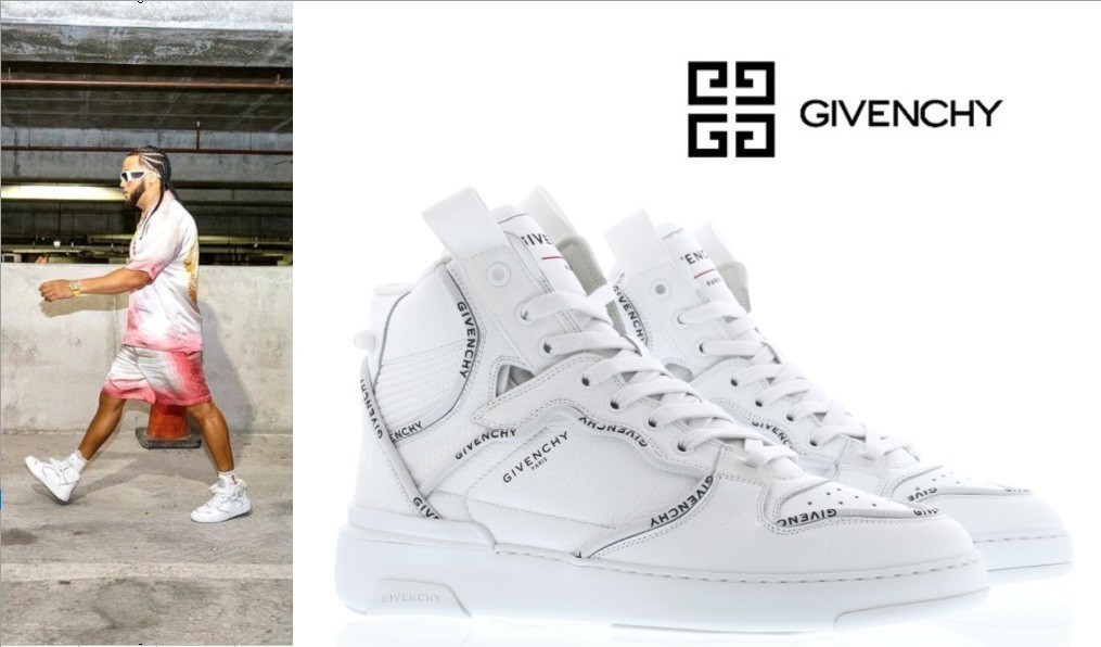 独特の上品 美品☆GIVENCHY ジバンシイ☆Wing Hightop Piping Sneaker