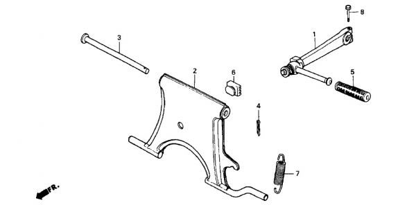 AF09 純正 キック スターター ラバーA 送料250円～ タクト TACT キックペタル ゴム . キックラバー ac クレージュタクト . フルマーク .510_AF09　F-18　スタンド