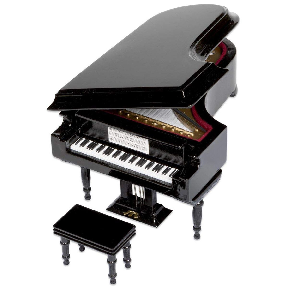 グランドピアノのオルゴール ミニチュア 高級感 音楽 アンティーク インテリア ギフト 飾り 置物 オブジェYWQ2024_画像2