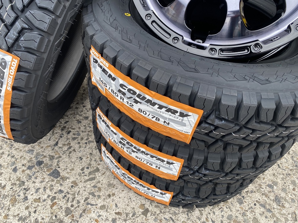 ◎送料無料 BKC マッドクロスグレイス 145/80R12 80/78N TOYO オープンカントリーR/T ハイゼット/エブリィ/キャリィ/N-VAN/軽トラ/箱バン_画像5