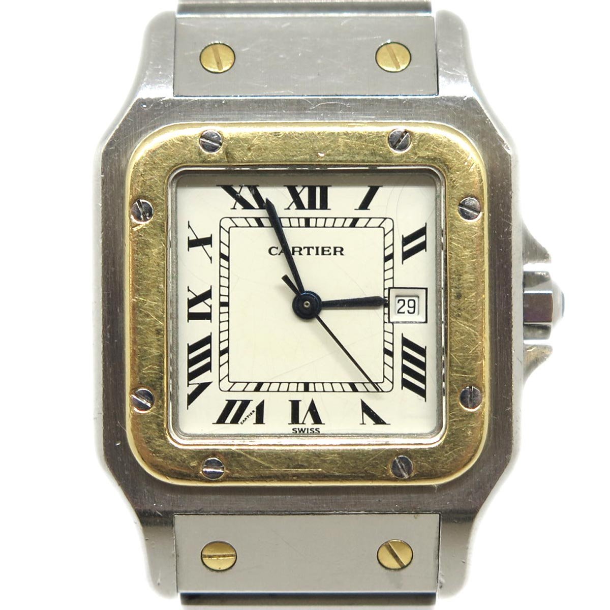1円 ry Cartier カルティエ サントスガルベ ボーイズ AT オートマ 腕時計【時計】【中古】