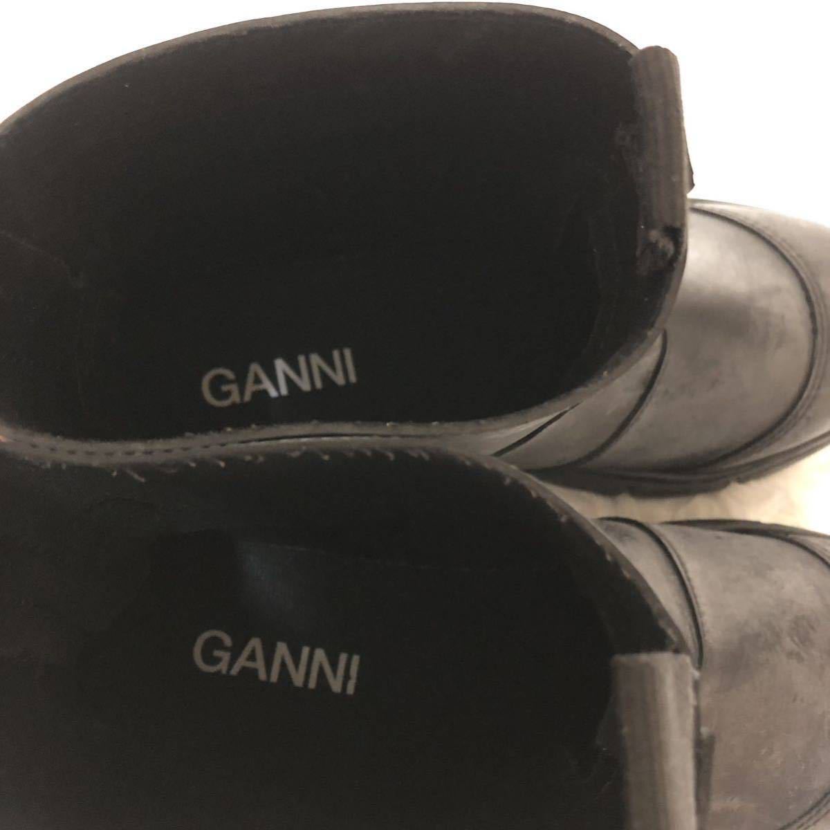 新品】GANNI ガニー リサイクルラバーアンクルブーツ 24㎝ ブラック
