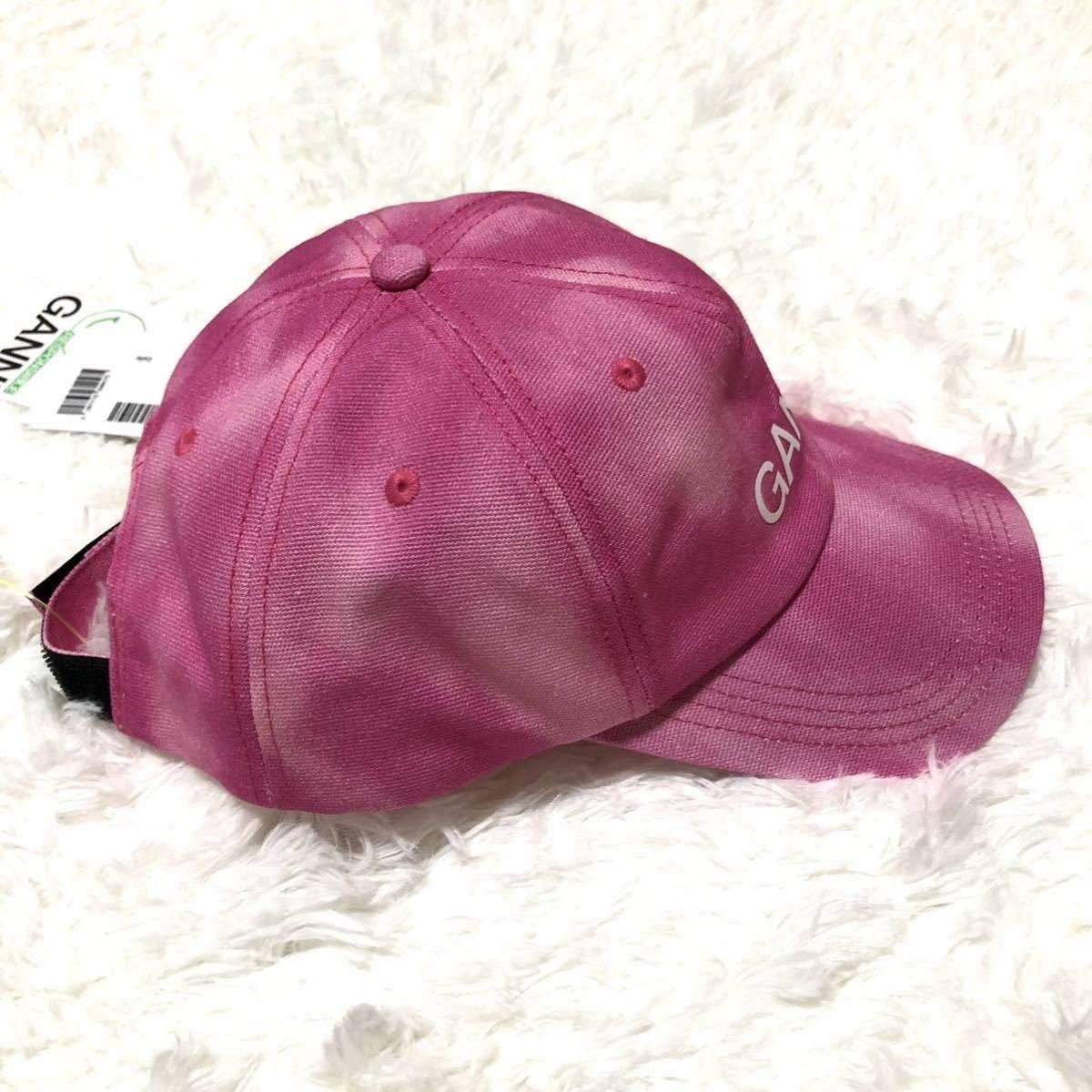 【新品】GANNI ガニー オーガニックコットン キャップ 帽子 ピンク