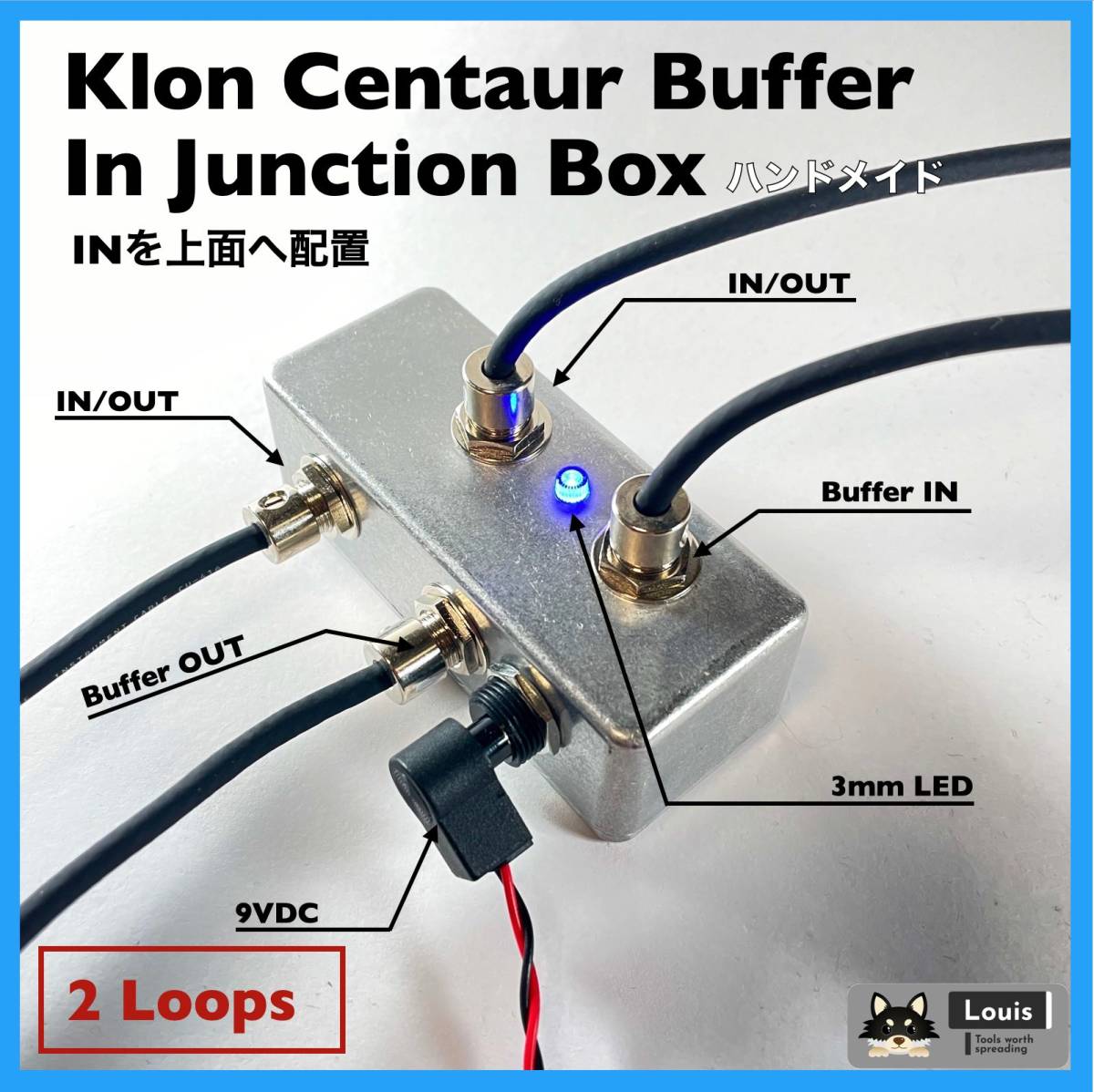 KLON CENTAUR バッファー buffer ジャンクションボックス(2 IN/OUT） ハンドメイド ケンタウルス　上面IN / OUT_画像1