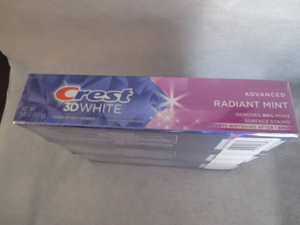 購入したばかり！3本セット CREST 3D white クレスト ホワイトニング 歯磨き粉 ラディアントミント 107g 3本 radiant mint_画像2