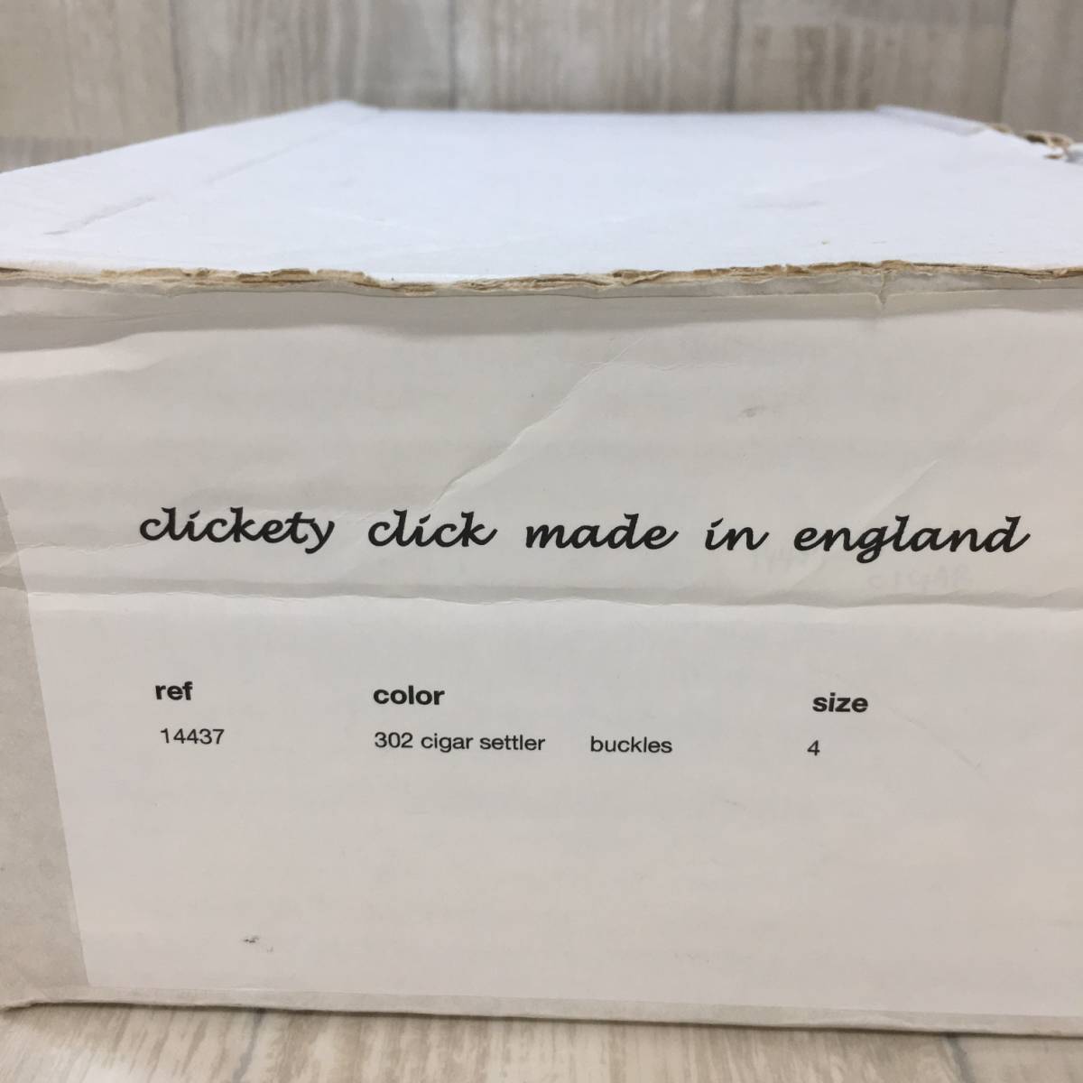 NZ2223●Clickety click : ストラップシューズ●4●ブラウン レザー 箱付き_画像9