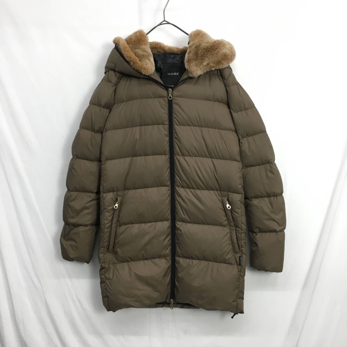 超美品 NZ481○DUVETICA CARYSDUE ダウンコート○42○カーキブラウン系