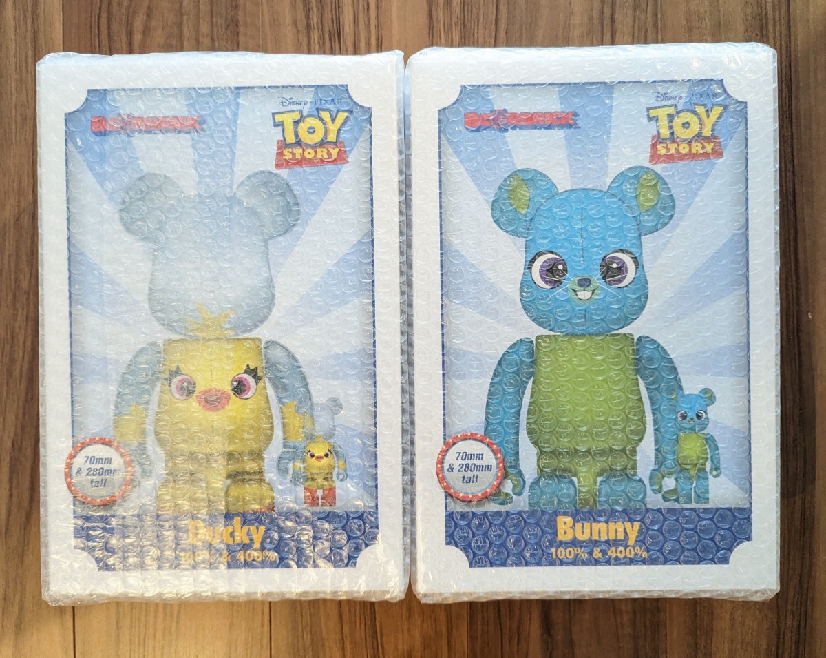 ベアブリック BE@RBRICK トイストーリー TOY STORY Ducky Bunny 100% 400% ダッキー バニー メディコムトイ ディズニー ピクサー MEDICOM