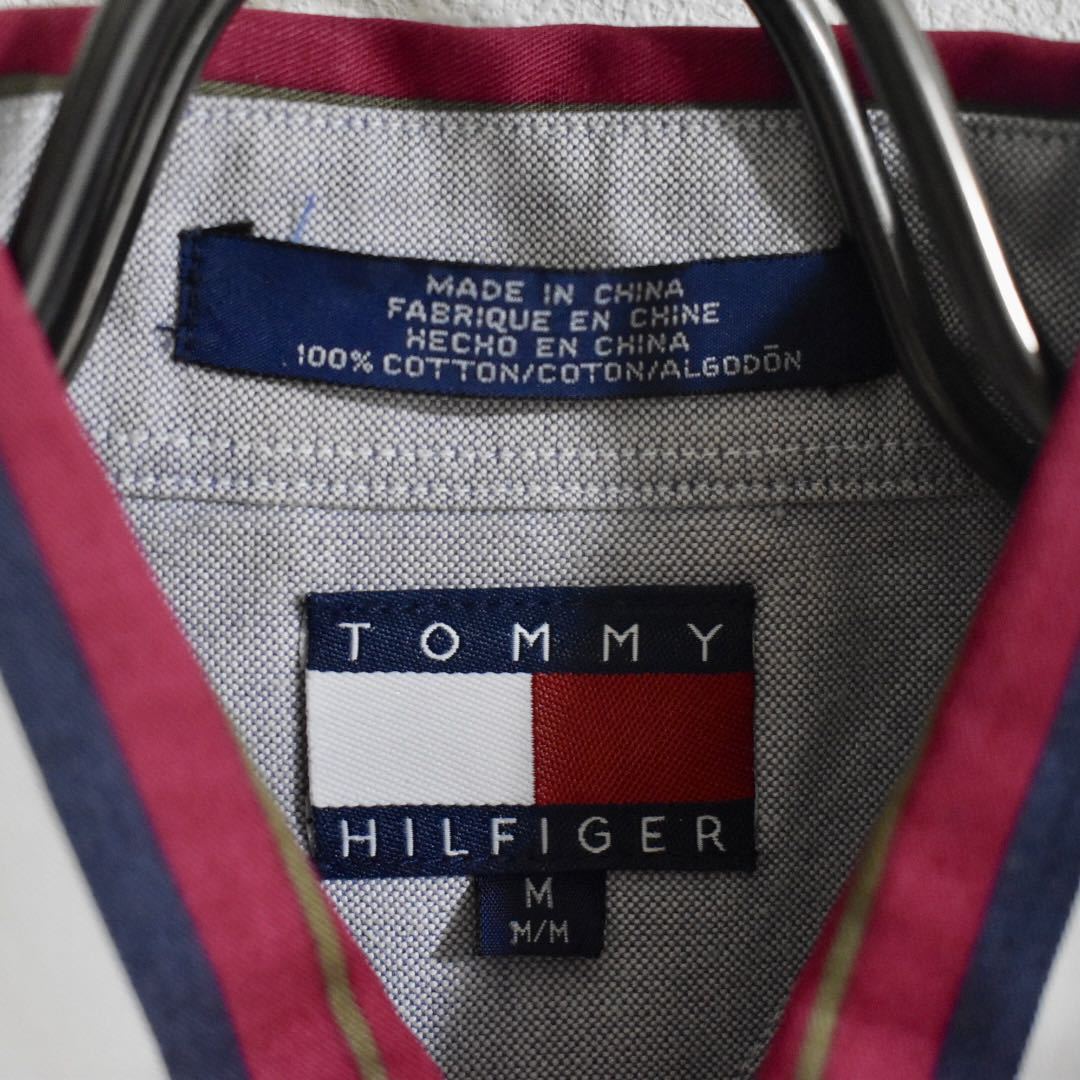 TOMMY HILFIGER BD ストライプシャツ　獅子 刺繍エンブレムM/M_画像4