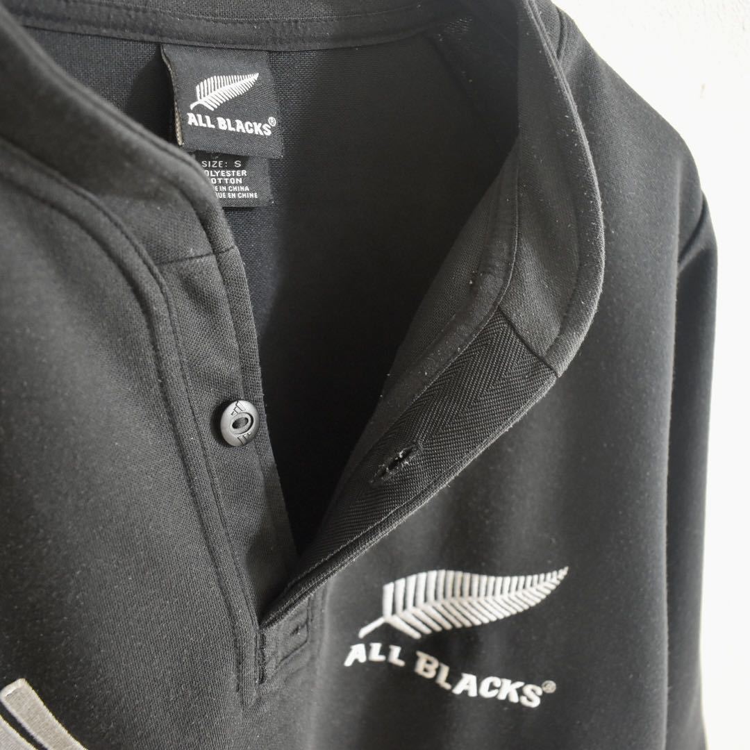 ALL BLACKS adidas ラガーシャツ　ラグビー世界王者ヘンリーネック_画像3