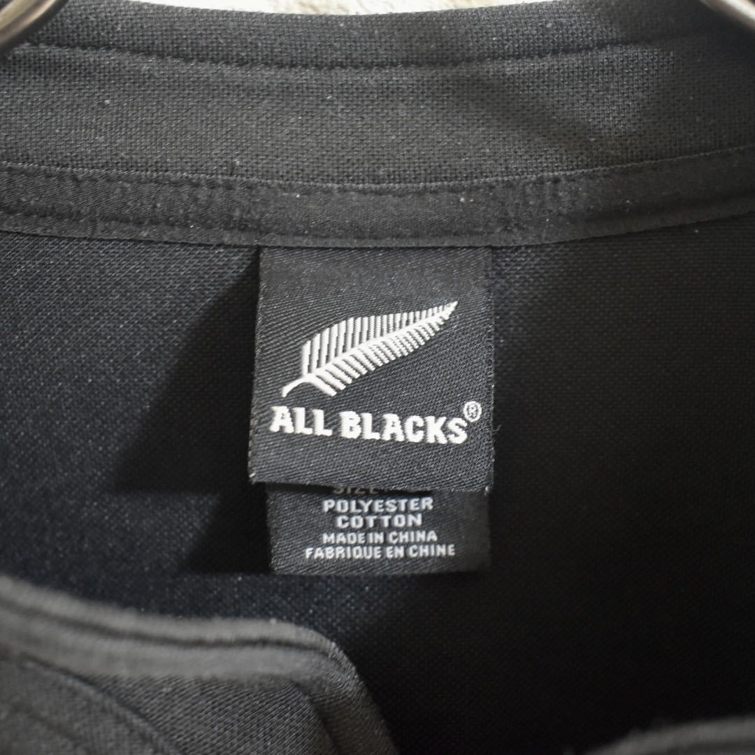 ALL BLACKS adidas ラガーシャツ　ラグビー世界王者ヘンリーネック_画像4