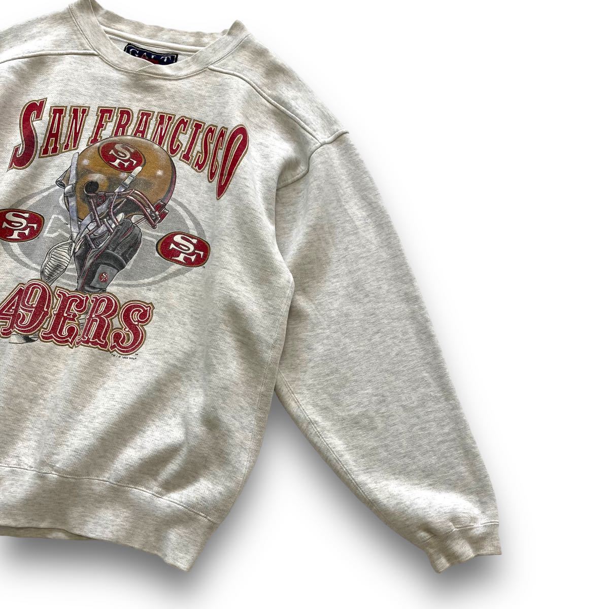 【SAN FRANCISCO 49ERS】90s NFL スウェットトレーナー GALT SAND 90年代 ヴィンテージ古着 サンフランシスコ・フォーティナイナーズ (L)_画像3