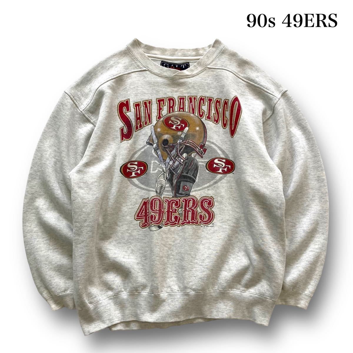 【SAN FRANCISCO 49ERS】90s NFL スウェットトレーナー GALT SAND 90年代 ヴィンテージ古着 サンフランシスコ・フォーティナイナーズ (L)_画像1