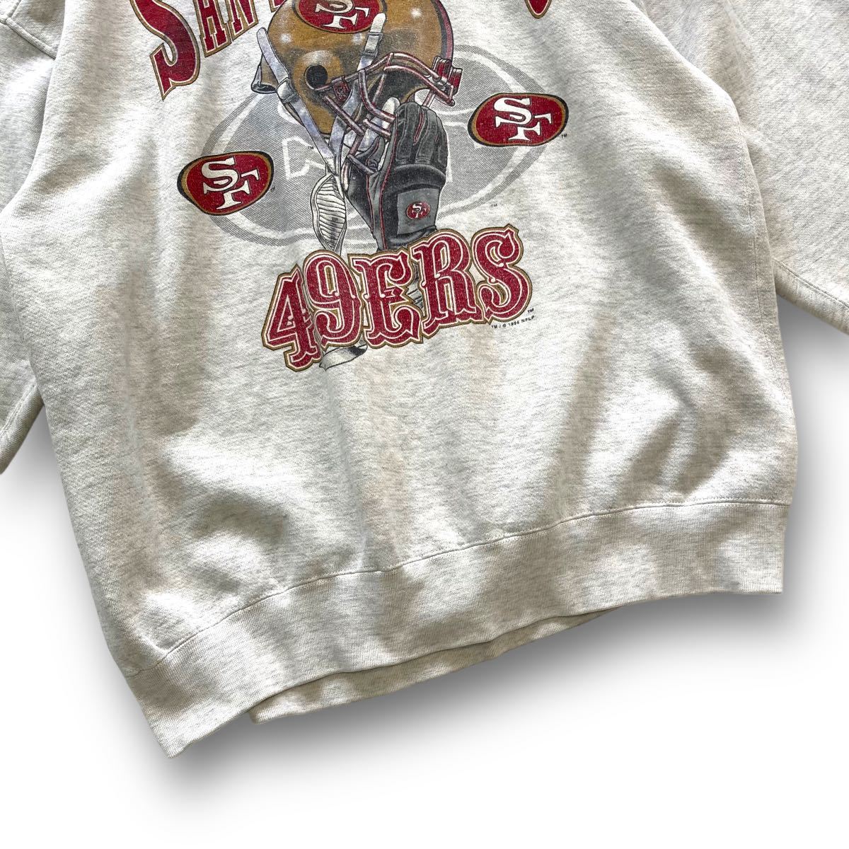 【SAN FRANCISCO 49ERS】90s NFL スウェットトレーナー GALT SAND 90年代 ヴィンテージ古着 サンフランシスコ・フォーティナイナーズ (L)_画像5