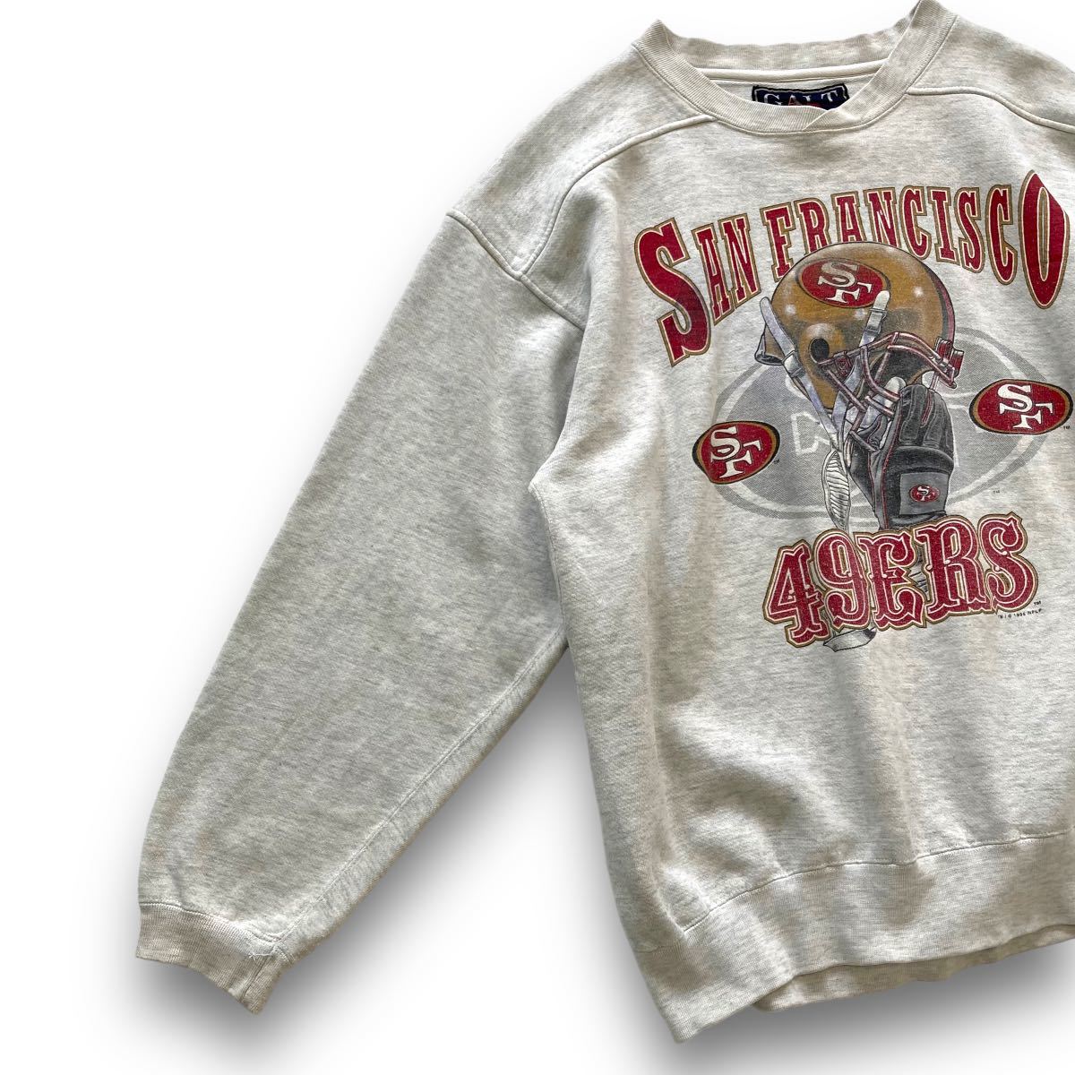 【SAN FRANCISCO 49ERS】90s NFL スウェットトレーナー GALT SAND 90年代 ヴィンテージ古着 サンフランシスコ・フォーティナイナーズ (L)_画像2